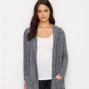Barefoot Dreams Hooded Cozychic Lite Knit Sweater Cardigan